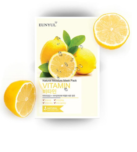 Eunyul Vitamin natürliche Feuchtigkeit Gesichtsmaske Pack 50 Blatt koreanische Gesichtshautpflege - Bild 2 von 12