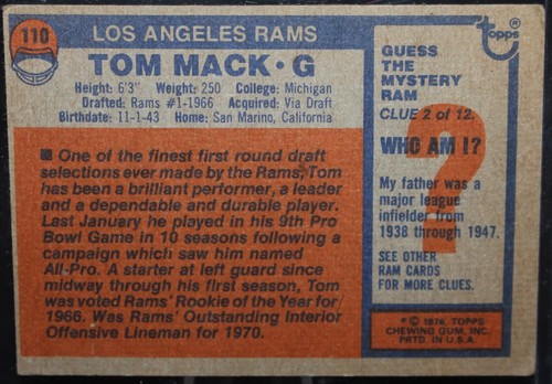 Original Topps NFL Football Cards 1960s 1970s Hall of Fame HOF Players YOU PICK! - Picture 111 of 203