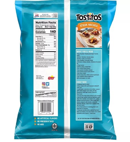 2-Pack Of Tostitos Restaurant Style Tortilla Chips (18.63 oz.) - Picture 2 of 3