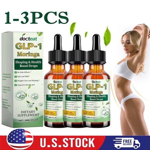 1-3PCS GLP-1 Moringa Slimming Health Boost Drops Liquid 30ml - 2025 NEW