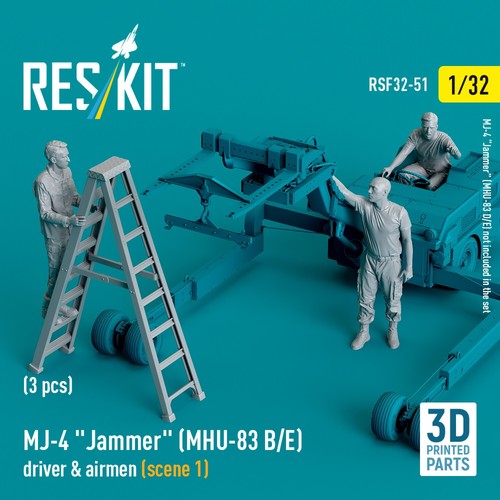 MJ-4 Jammer MHU-83 B/E driver e aviatori 3 pezzi scena scala 1:32 ResKit RSF32-0051
