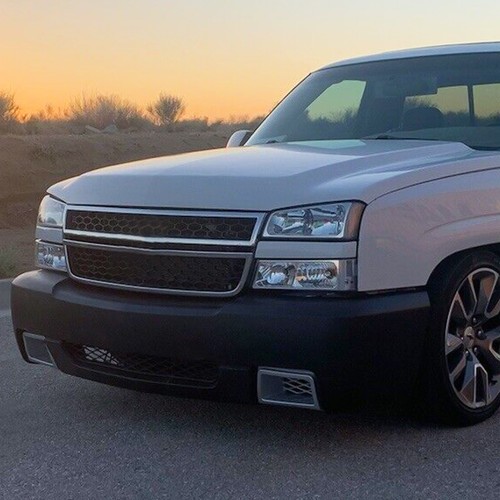For 03-07 Chevrolet Silverado SS-Style Bumper Caliper Air Duct Set Grille Cover - Picture 6 of 14