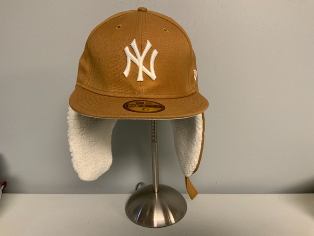yankees fitted hat brown