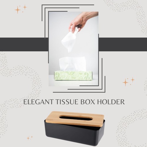 Stoffbox Abdeckung Padang mit Bambus Top - Elegantes Design für Zuhause und Büro - Bild 11 von 37