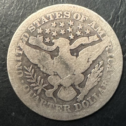 1914 25 Cents USA Silver Barber Quarter (#CB01707) - Imagen 2 de 2