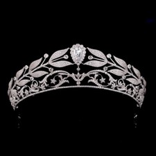 Luxury All CZ Cubic Zirconia Classical Wedding Queen Princess Prom Tiara Crown