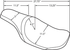 DRAG SPECIALTIES Predator Seat - Diamond - Yaffe Razor Gas Tank - FL '10-'23