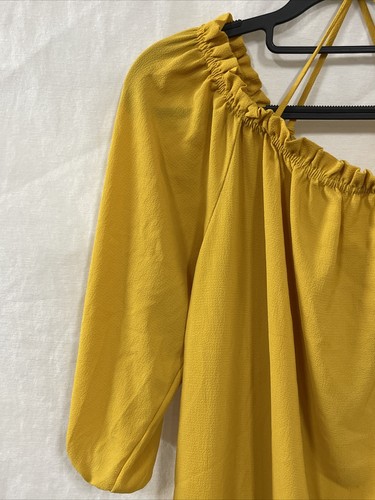 Lody's Womens Yellow Pullover Polyester Shirt Top Blouse Size 2XL - Picture 2 of 18
