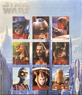 STAR WARS STAMPS 1999 MNH SCI-FI SCIENCE FICTION 5 RUSSIA LOCAL PRIVATE ISSUE STAR WARS STAMPS 1999 MNH SCI-FI SCIENCE FICTION 5 RUSSIA LOCAL PRIVATE ISSUE