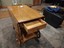 vintage antique wooden wagon drop leaf tea bar serving cart