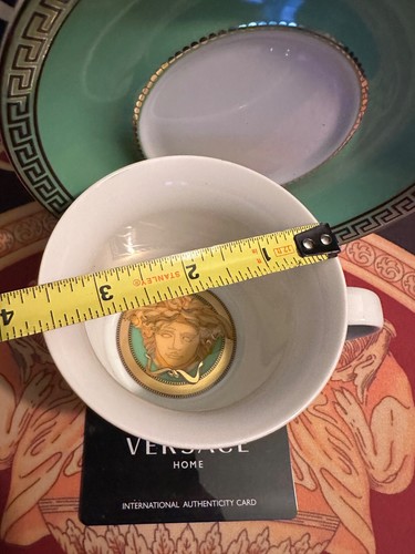 VERSACE MEDUSA TASSE UNTERTASSE SET Tee Kaffee Prestige Abendessen Zuhause NEU SALE - Bild 9 von 10