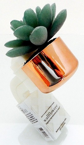 BATH BODY WORKS WALLFLOWERS STONE ROSE IN SHINY POT HOME FRAGRANCE PLUGIN NEW! - Picture 3 of 4
