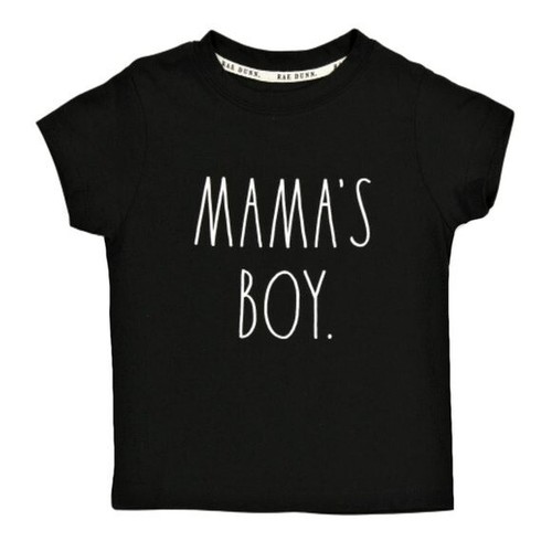 NWT Rae Dunn Little Boy's Mama's Boy Print Cotton T-Shirt    Size: 5, 6, 7 - Bild 1 von 3