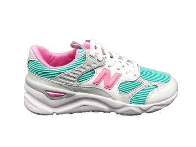 NEW BALANCE SNEAKERS X-90 BIANCO VERDE GRIGIO ROSA WSX90TLT | eBay
