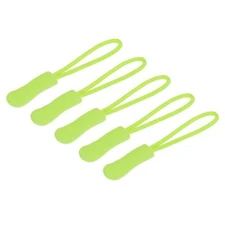 20pcs Zipper Pulls Pull Head Handle Replacement Tab Tags Cord Fluorescent Yellow