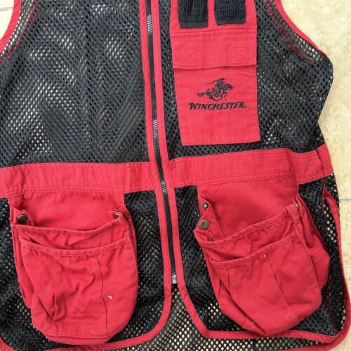 Vintage 90s Winchester mesh hunting fishing utility vest - Picture 2 of 6