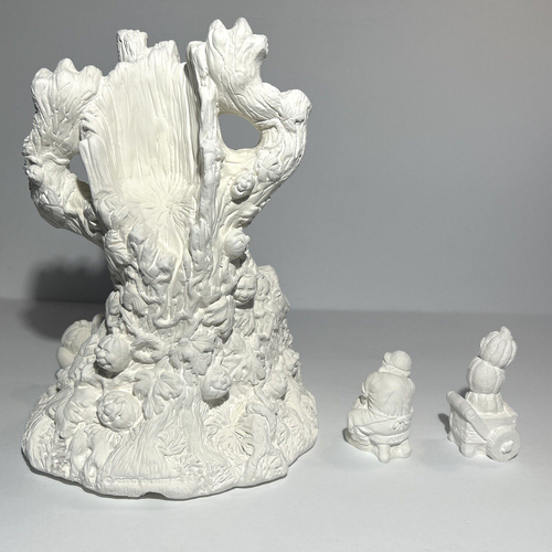 Vintage Wee Crafts Halloween Holler Tree Pumpkin Carving New Open Box Unpainted - Bild 8 von 21