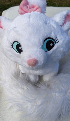 Disney Parks Aristocrats Extra Long Tail Boa Scarf Tail Marie White Plush Cat - Picture 4 of 10