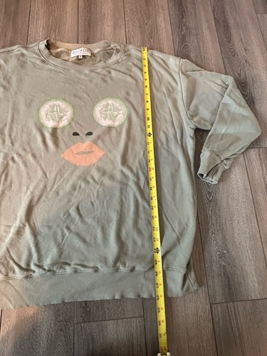 Damen Wildfox Cucumber & Lips Spa leichtes Oversized Sweatshirt Gr. S - Bild 4 von 7