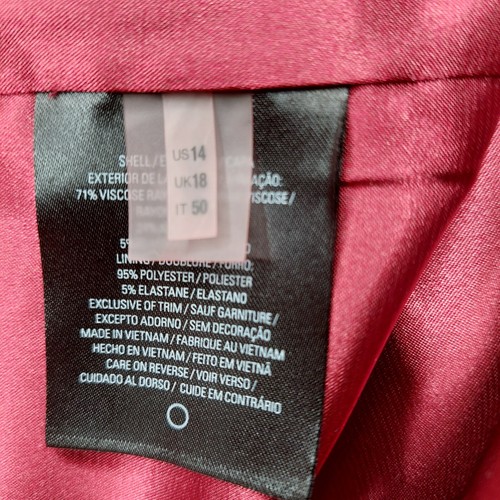 Elie Tahari Dress 14 Dark Red Stretch Rich Neckline Slimming Career Church - Picture 16 of 17