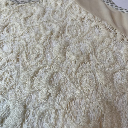 Mystree Lace Tank Crochet Cream Ivory Small S Top Sleeveless Vintage Boho Cami - Picture 6 of 8