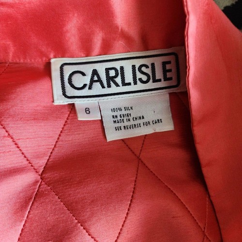 EUC Carlisle 100 % Seide rötlich rosa Bluse Top Knopfleiste makellos 6 HH6 - Bild 9 von 9