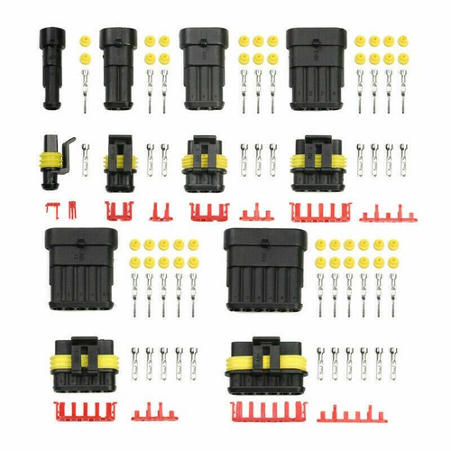 5 Sets 1-6 Pin Way Car Automotive Electrical Wire Connector Plugs Kit Waterproof - Picture 4 of 18