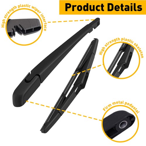 Rear Wiper Arm & Blade for 2007-2014 Ford Edge Back Windshield Windscreen Wiper - Picture 9 of 11