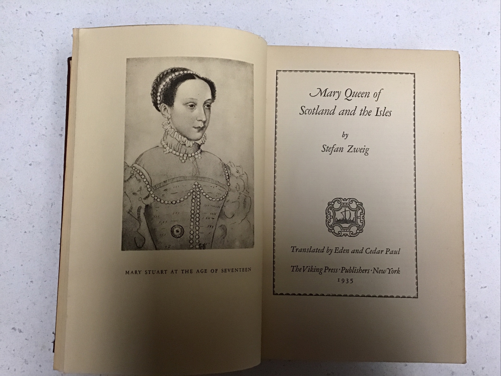 Mary Queen Of Scotland and The Isles Stefan Zweig 1st Edition Book (SL