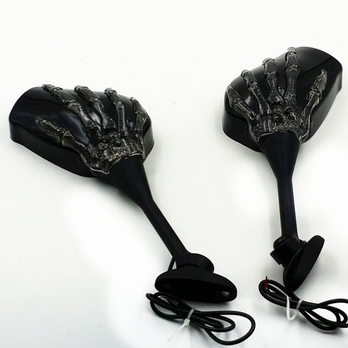 LED Skull Sport Turn Signal Mirror For Honda 03-12 CBR600RR 04-07 CBR1000RR - Picture 5 of 9