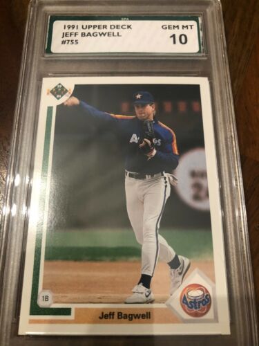 1991 Upper Deck Jeff Bagwell #755 Gem Mt 10 SPA - 第 1/4 張圖片