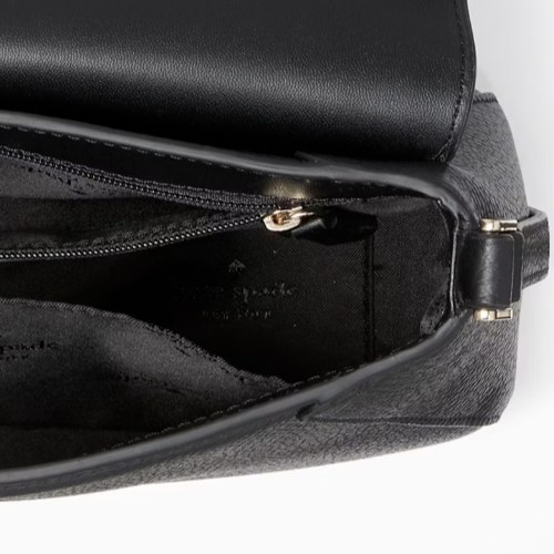Kate Spade Monica Medium Flap Crossbody Bag Black Leather Purse KC465 NWT $329 - Picture 9 of 9