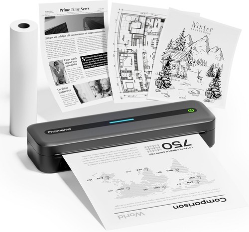 Phomemo M832 A4 Drucker Wireless Bluetooth Thermo-Reisedrucker Inkless Maker Lot - Bild 13 von 16
