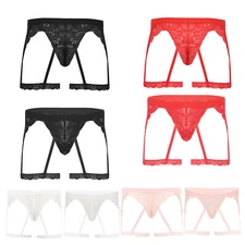 Mens Panties Jockstrap Briefs Bulge Pouch G-String Tempting Thong See Through
