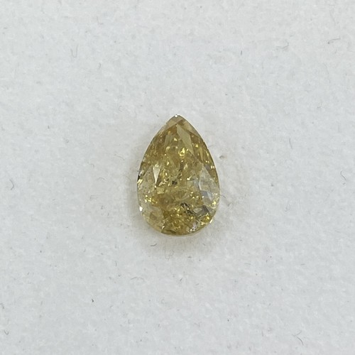 GIA Natural Loose Diamond 2.01 Carat Pear Cut Yellow Color For Ring Proposal - Picture 5 of 9
