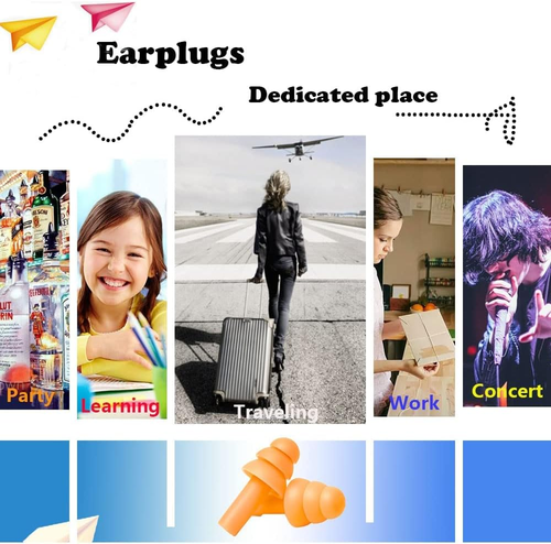 Earplugs for Sleeping Noise Cancelling, Reusable Ear Plugs– Super Soft, Silicone - Picture 7 of 12