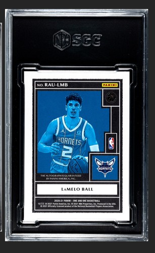 2020-21 Panini One & One Lamelo Ball Rookie Auto /99 SGC 9.5 - Picture 2 of 2