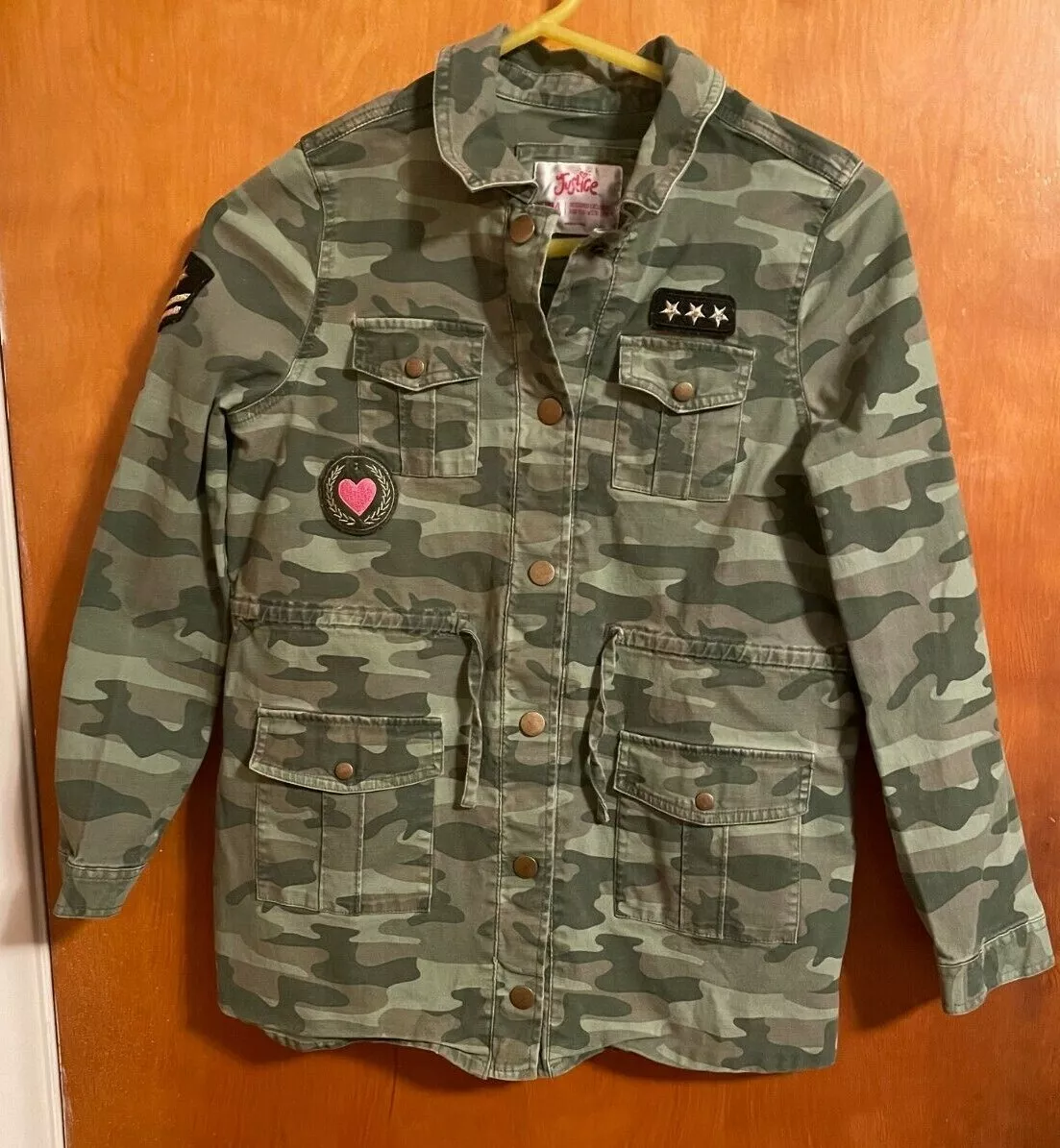 Justice camo deals jacket