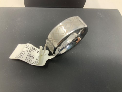 TRITON MEN'S 8mm  TUNGSTEN CARBIDE WEDDING BAND RING SAMPLE Size 10 Retail $399 - Picture 6 of 9