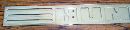 HUMMER H2 POLISHED CHROME DOOR SILL PLATE SIGN 24-1/2” - Picture 2 of 5