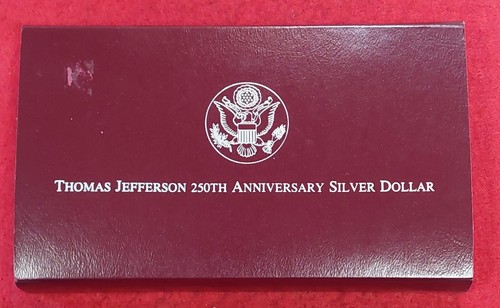 UNITED STATES 1993 THOMAS JEFFERSON SILVER DOLLAR UNCIRCULATED BOXED & COA MED - Picture 5 of 5