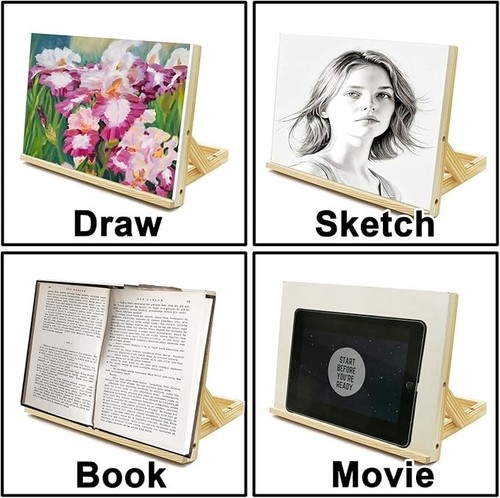 Art Drawing Board Wood Stand Table Adjustable 13in x 9.5in Artist Drawing Board - Picture 9 of 9