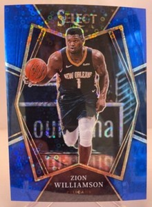2021 Panini Select Zion Williamson Premier Level Blue Disco /25 MINT #191