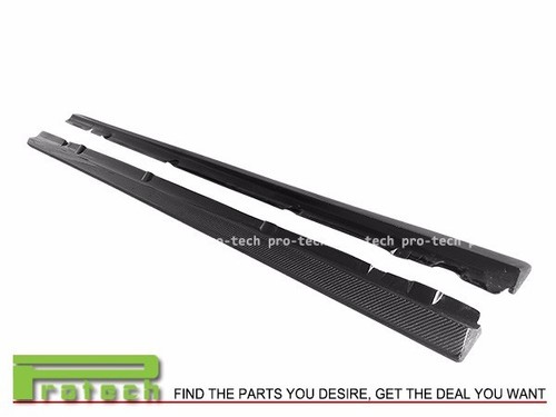 Carbon Fiber Side Skirts Lip For 2015+ W205 C200 C250 C300 C400 w/ AMG Sports - Picture 2 of 2