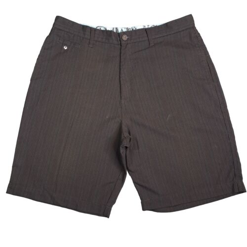 Billabong Herren Shorts dunkelgrau Nadelstreifen weites Bein lockere Passform Strand Skater MANGEL