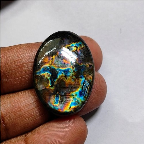 Labradorit Stein Natur Blau Spektrolith Cabochon Edelstein 49 Kt. ME-13321 - Bild 5 von 6