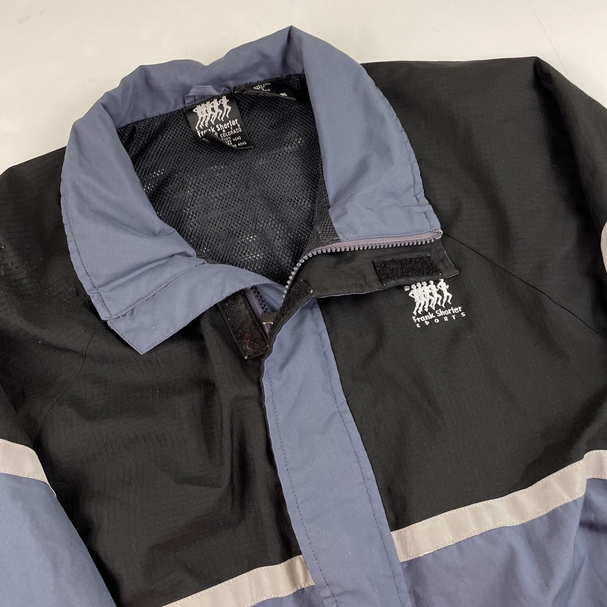 Frank Shorter Sports Windbreaker Jacket Men M Full Zip Poly