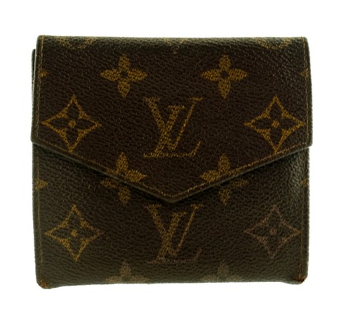 Authentische Louis Vuitton LV Monogramm Canvas Leder dreifach faltbare kompakte Clutch Geldbörse - Bild 3 von 8