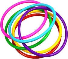 12 Pcs Plastic Ring Toss Game for Kids and Outdoor Toss Rings for Speed and A...