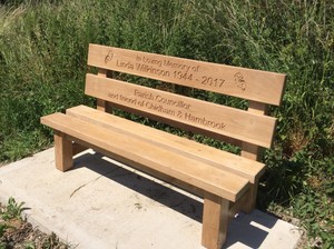 5 Ft Engraved Oak Garden Bench Memorial Wedding Anniversary
